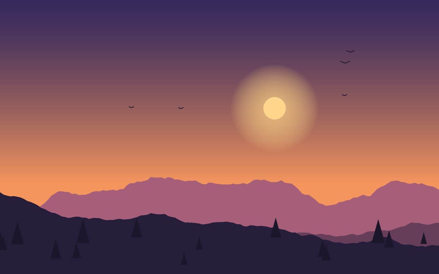 Illustrazione di un paesaggio