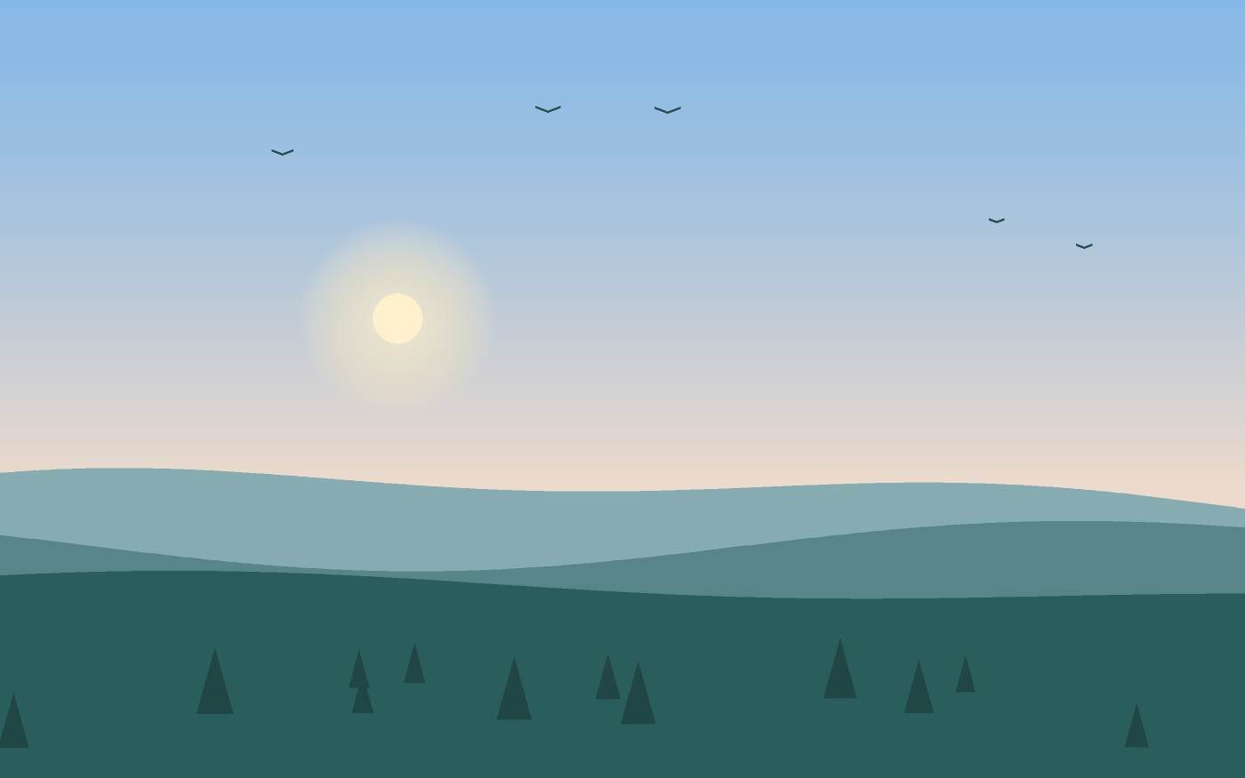 Illustrazione di un paesaggio